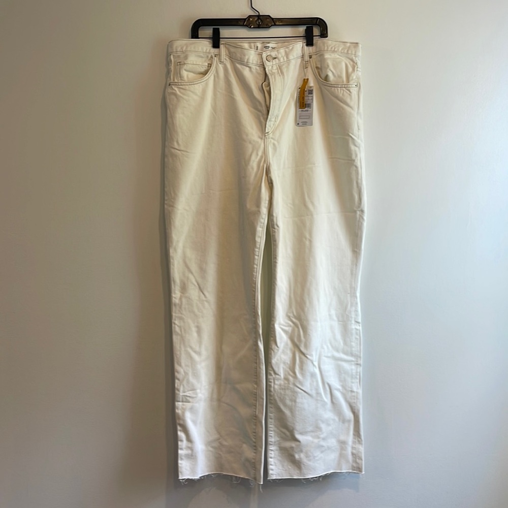 NWT Mango Wide Leg White Jeans size 18